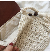 Women’s Crochet Crossbody Messenger Bag with Leather Flap for Boho Everyday Style & Gifts