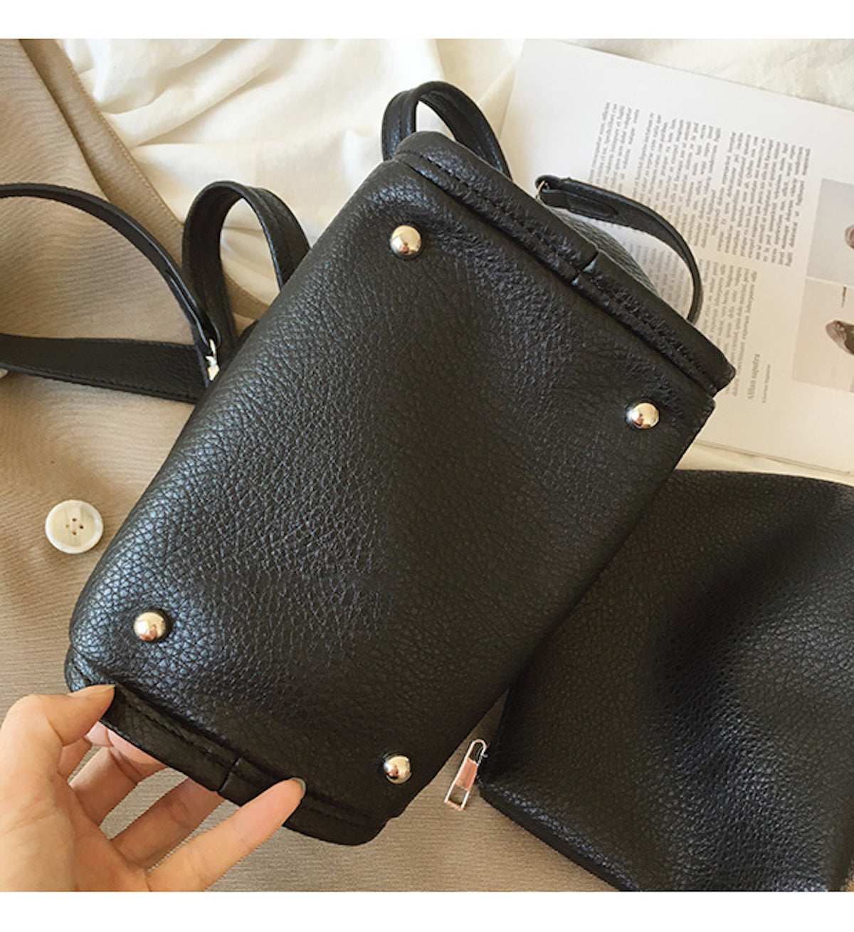 Women’s Ultra Soft Leather Bucket Bag for Everyday City Outfits