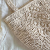 Women’s Handmade Cotton Knitted Shoulder Bucket Bag Crossbody Bag for Boho Everyday Style & Gifts
