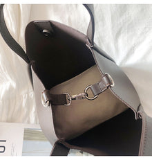 Women’s Leather Bucket Bag for Everyday City Outfits