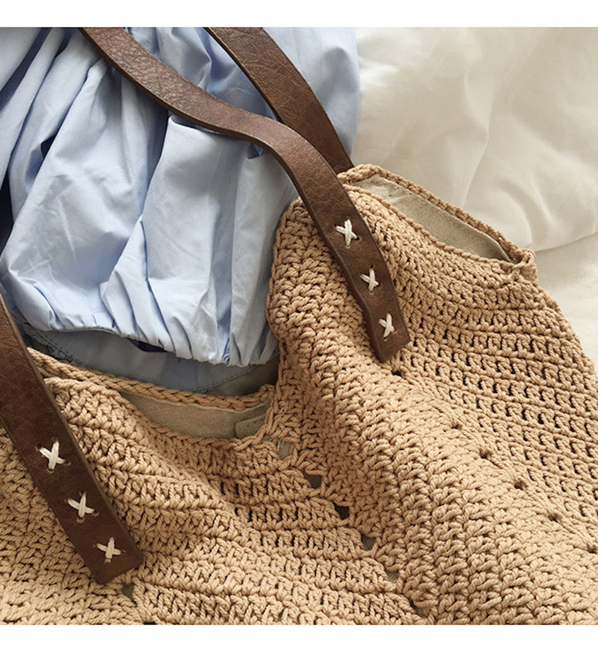 Women’s Retro Cotton Knitted Shoulder Bag for Boho Everyday Style & Gifts