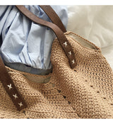 Women’s Retro Cotton Knitted Shoulder Bag for Boho Everyday Style & Gifts