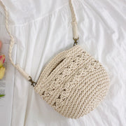 Women’s Retro Crochet Crossbody Bucket Bag for Boho Everyday Style & Gifts