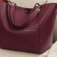 Grand sac cabas souple en cuir vegan pour femme