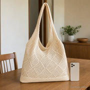 SheSelects Atelier gallery refresh 2026-08-01 | Large Crochet Tote Bag | phone scale apricot