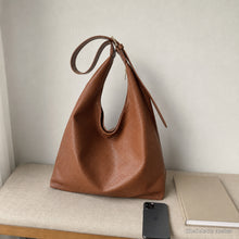 Große Hobo-Tasche aus veganem Leder, weiche Slouchy Schulter-Tote für Damen
