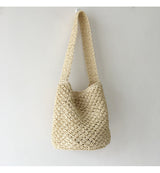 Women’s Straw Shoulder Bucket Bag for Beach, Vacation & Summer Outfits
