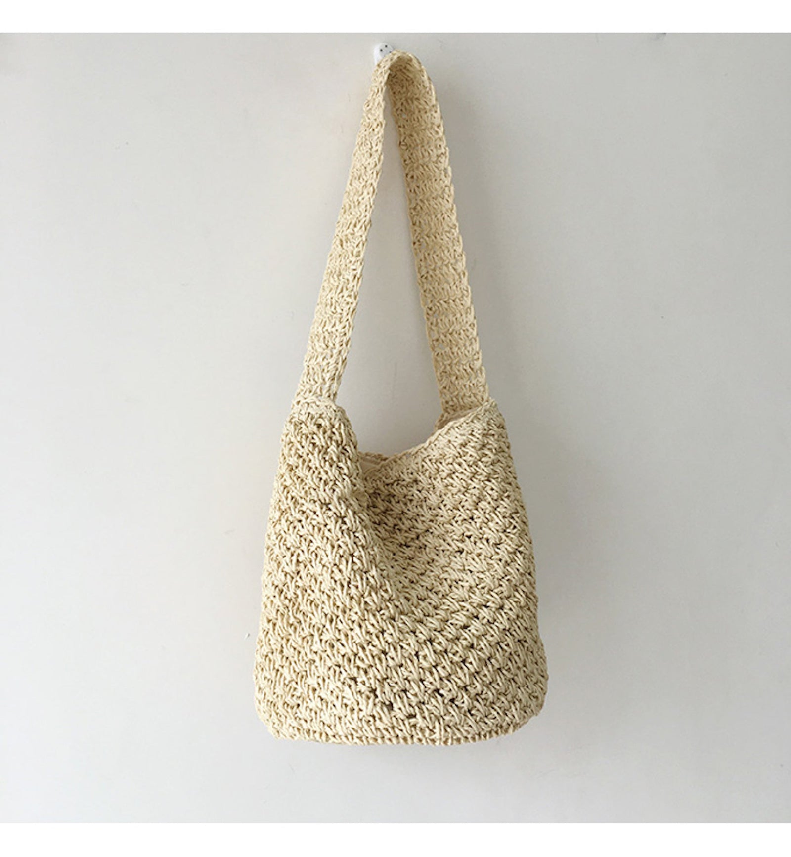 Women’s Straw Shoulder Bucket Bag for Beach, Vacation & Summer Outfits