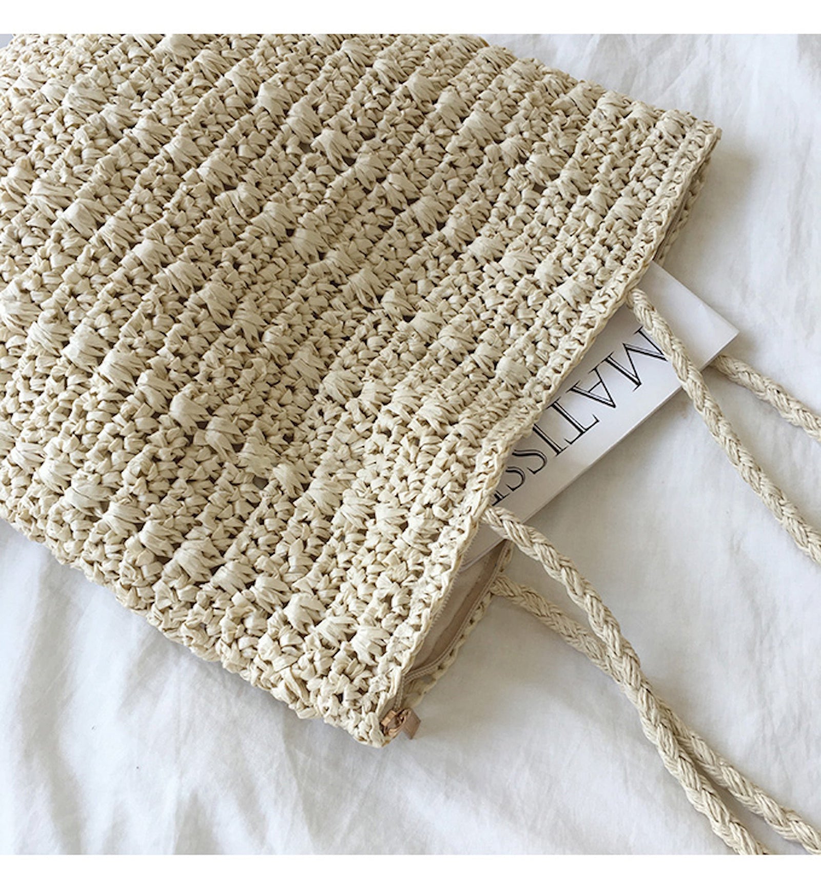 Women’s Lightweight Straw Woven Square Tote Bag for Beach, Vacation & Summer Outfits