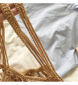 Women’s Retro Daisy Cotton Knitted Shoulder Bag for Boho Everyday Style & Gifts