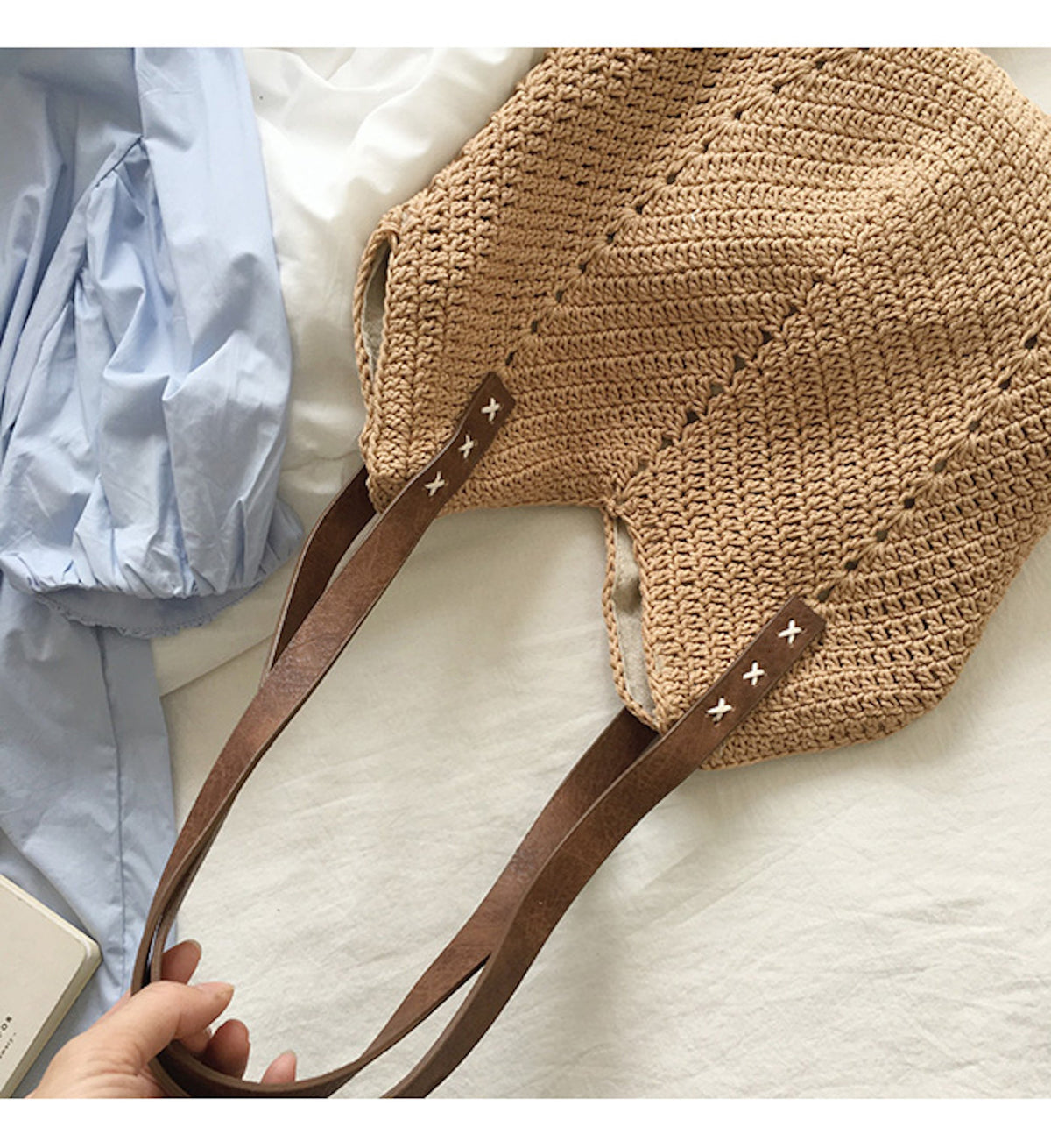 Women’s Retro Cotton Knitted Shoulder Bag for Boho Everyday Style & Gifts