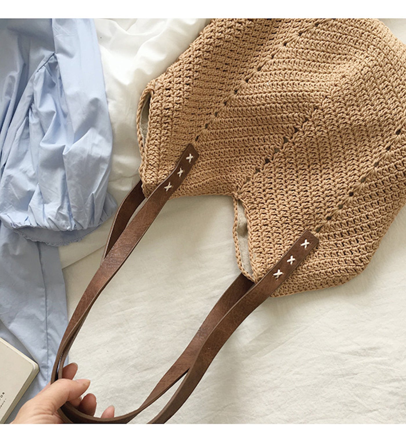 Women’s Retro Cotton Knitted Shoulder Bag for Boho Everyday Style & Gifts