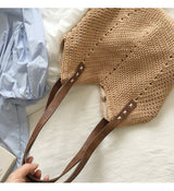 Women’s Retro Cotton Knitted Shoulder Bag for Boho Everyday Style & Gifts