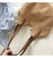 Women’s Retro Cotton Knitted Shoulder Bag for Boho Everyday Style & Gifts