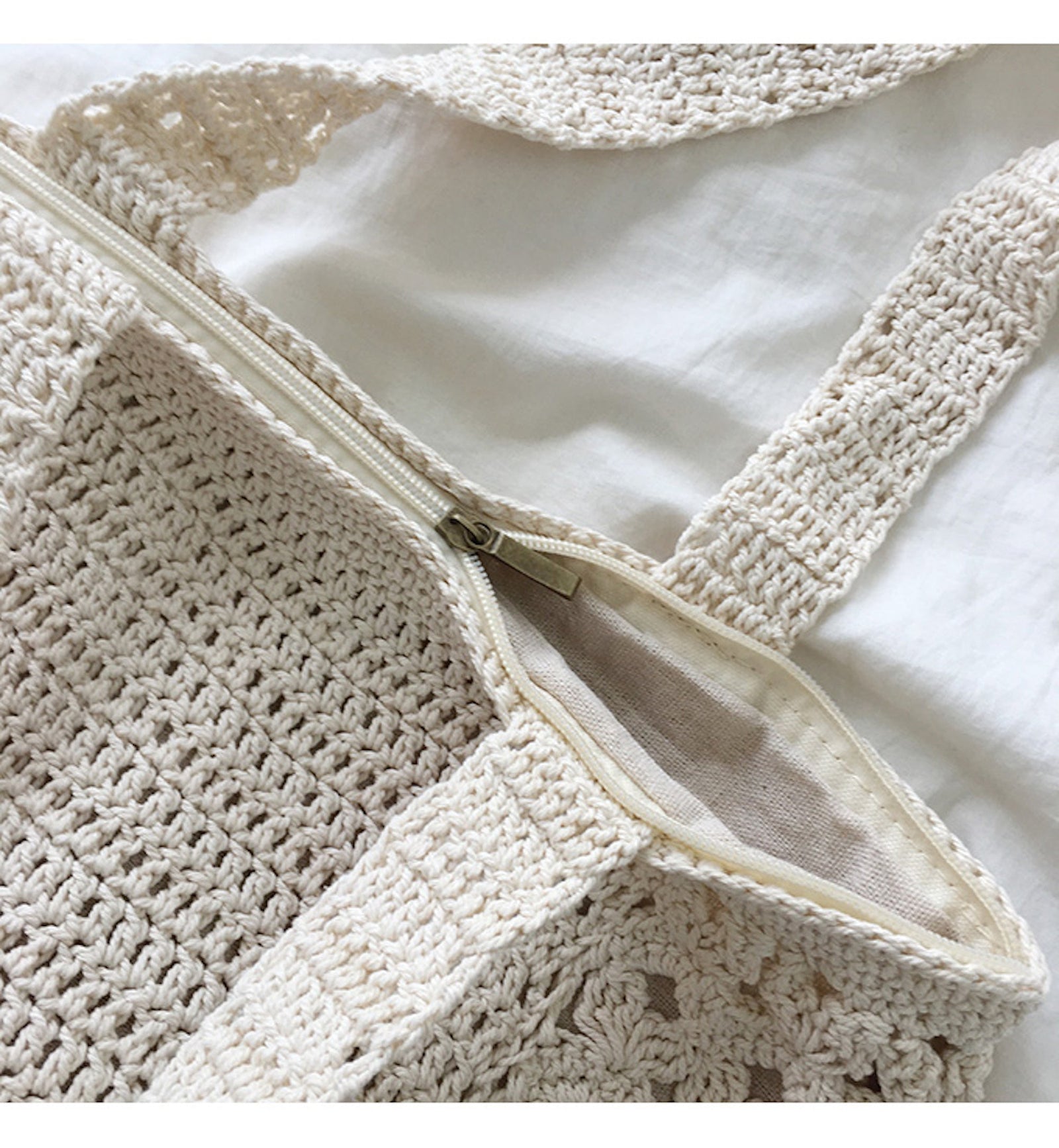 Crochet Cotton Retro Artsy Knitted Shoulder Women's Woven Bag for Boho Everyday Style & Gifts