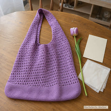 Große Crochet-Markttasche, weiche Boho-Schultertasche für den Sommer