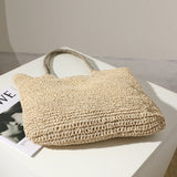 Women’s Beach Straw Woven Tote Bag for Beach, Vacation & Summer Outfits