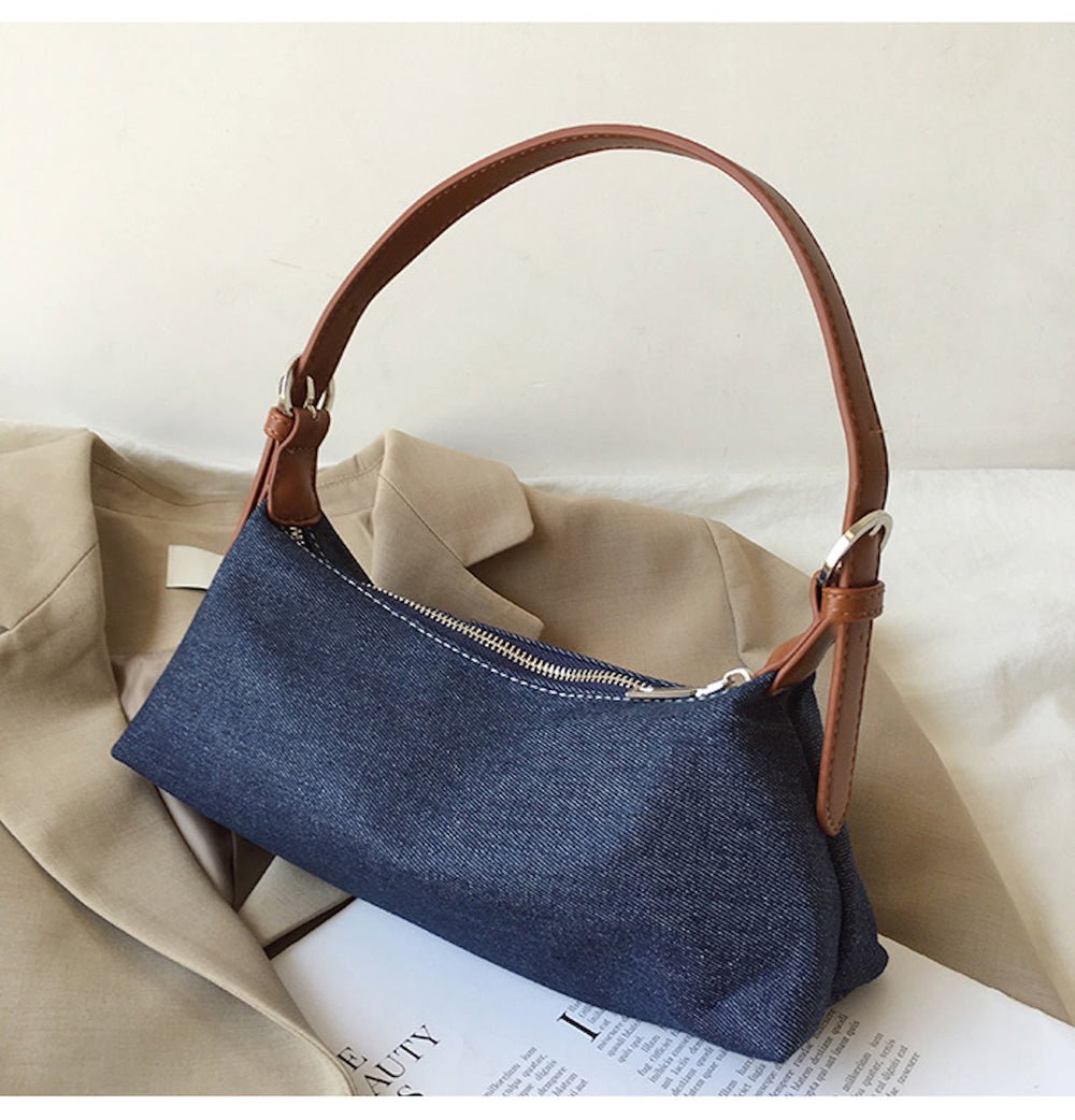 Damen klassische Alltags-Denim-Umhängetasche für Alltagsoutfits & Geschenke