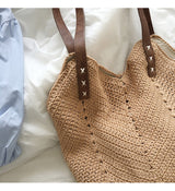 Women’s Retro Cotton Knitted Shoulder Bag for Boho Everyday Style & Gifts