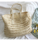 Women’s Large Straw Woven Tote Bag for Beach, Vacation & Summer Outfits
