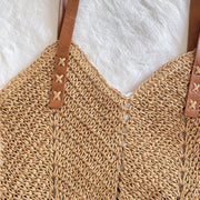 Women’s Retro Straw Woven Tote Bag for Beach, Vacation & Summer Outfits