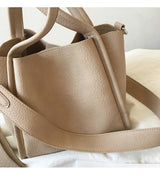 Women’s Ultra Soft Leather Bucket Bag for Everyday City Outfits