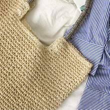 Strand-Strohtasche für Damen für Strand, Urlaub und Sommer-Outfits