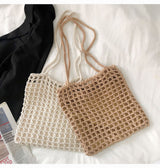 Women’s Lightweight Cotton Knitted Shoulder Bag Messenger Bag for Boho Everyday Style & Gifts