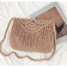 Women’s Crochet Cotton Handmade Bohemian Tassel Beach Bag Tote Bag for Boho Everyday Style & Gifts
