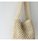 Women’s Straw Shoulder Bucket Bag for Beach, Vacation & Summer Outfits