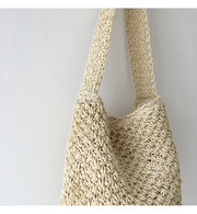 Women’s Straw Shoulder Bucket Bag for Beach, Vacation & Summer Outfits