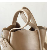Women’s Ultra Soft Leather Bucket Bag for Everyday City Outfits