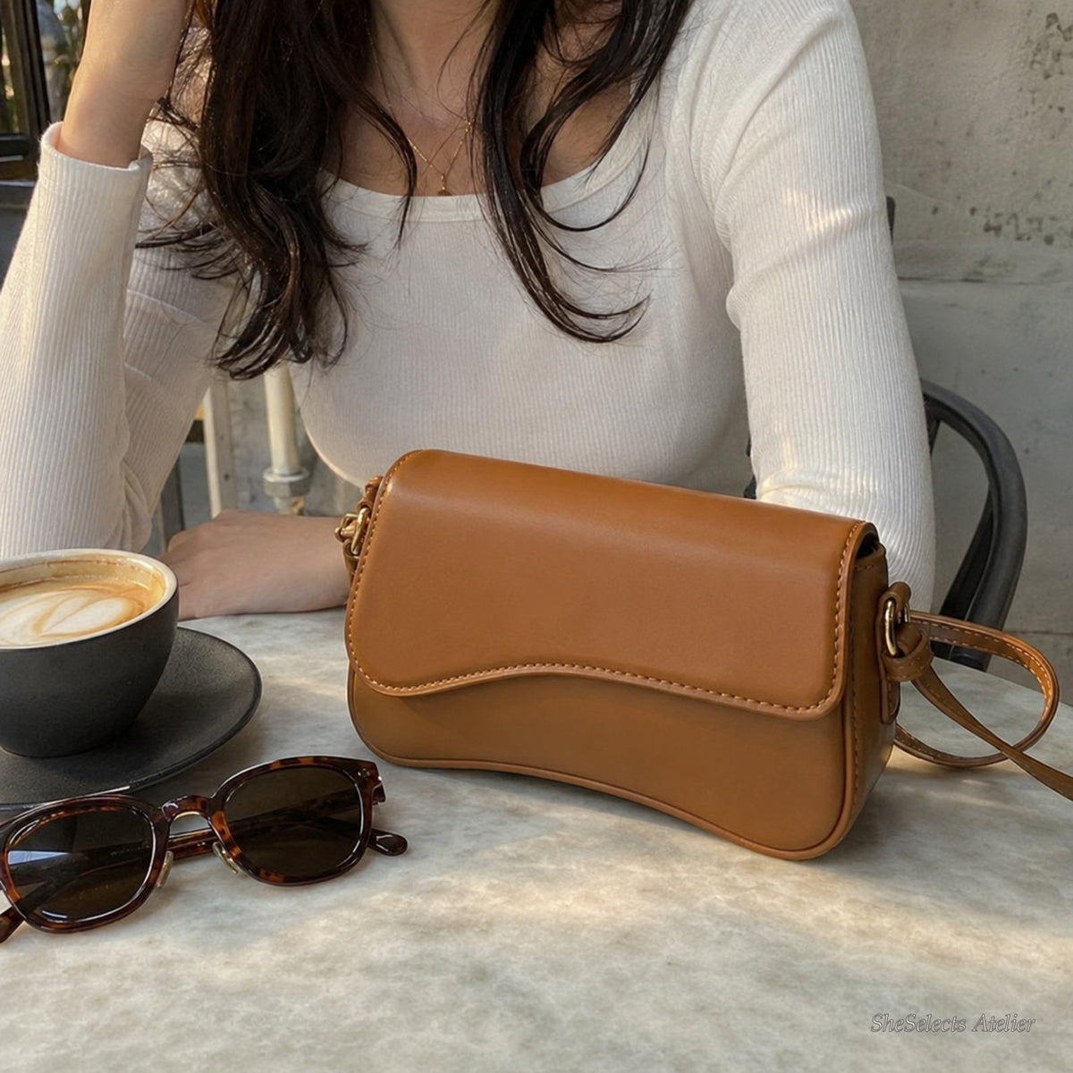 SheSelects Atelier vegan leather baguette bag listing image 13