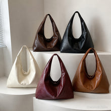 Große Slouchy Hobo-Tasche aus veganem Leder für den Alltag