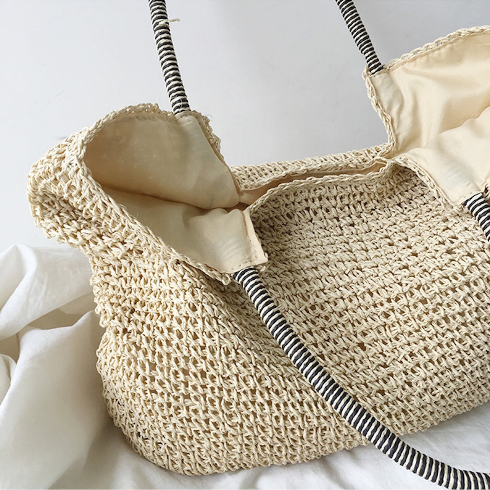 Women’s Beach Straw Woven Tote Bag for Beach, Vacation & Summer Outfits