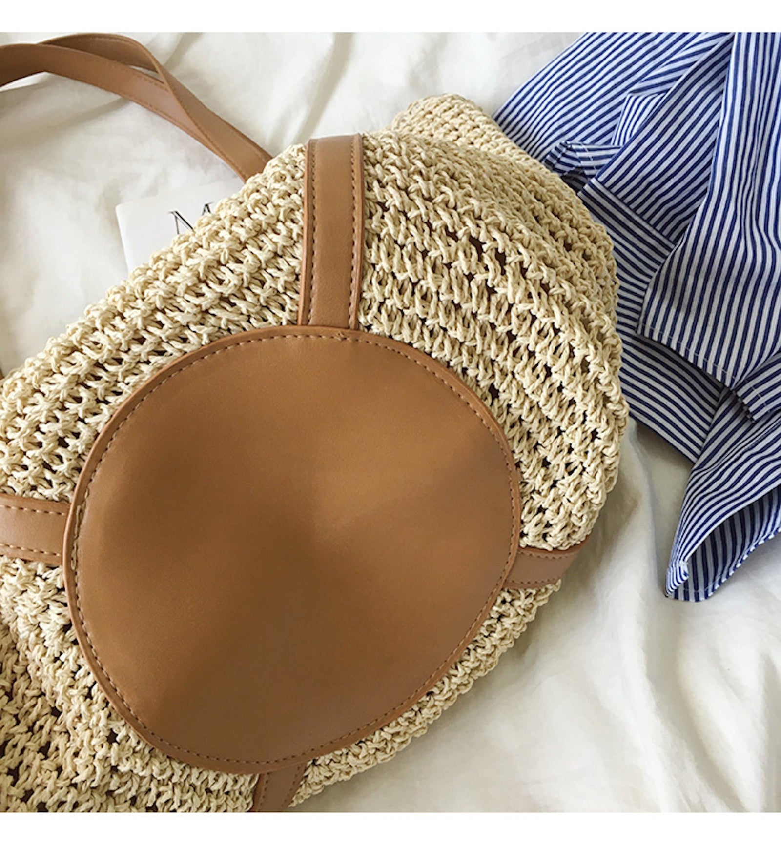 Women’s Large Straw Woven Tote Bag for Beach, Vacation & Summer Outfits