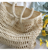 Women’s Large Straw Woven Tote Bag for Beach, Vacation & Summer Outfits
