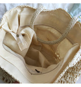 Women’s Large Straw Woven Tote Bag for Beach, Vacation & Summer Outfits