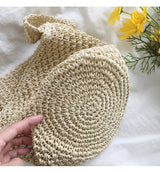 Women’s Straw Shoulder Bucket Bag for Beach, Vacation & Summer Outfits