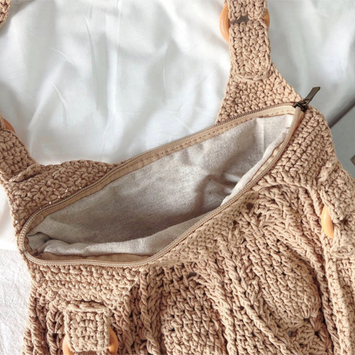 Women’s Retro Artsy Twist Cotton Knitted Bag Shoulder Bag for Boho Everyday Style & Gifts