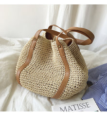 Women’s Large Straw Woven Tote Bag for Beach, Vacation & Summer Outfits