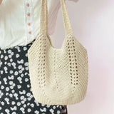 Women’s Minimalistic Crochet Handbag Shoulder Bag for Boho Everyday Style & Gifts