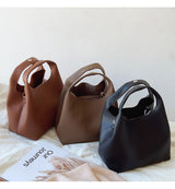 Women’s Soft Leather Bucket Shoulder Bag for Everyday City Outfits