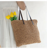 Women’s Everyday Large Straw Woven Summer Bag Tote Bag for Beach, Vacation & Summer Outfits