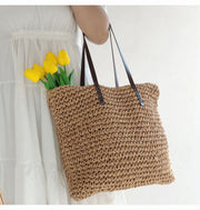 Women’s Everyday Large Straw Woven Summer Bag Tote Bag for Beach, Vacation & Summer Outfits