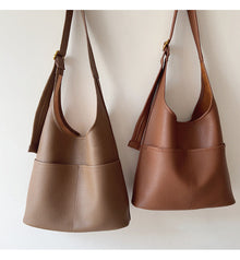 Women’s Simple Leather Tote Bag for Everyday City Outfits