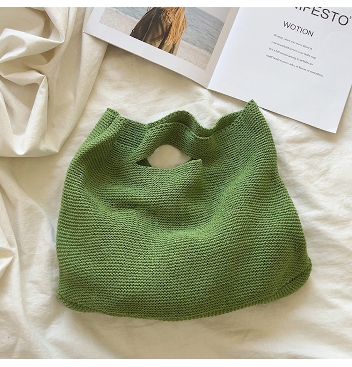 Women’s Crochet Cotton Retro Style Knit Handbag Shoulder Bag for Boho Everyday Style & Gifts