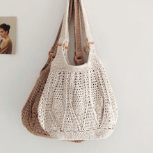 Women’s Retro Artsy Twist Cotton Knitted Bag Shoulder Bag for Boho Everyday Style & Gifts