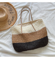 Women’s Large Straw Woven Summer Tote for Beach, Vacation & Summer Outfits
