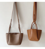 Women’s Soft Leather Bucket Bag for Everyday City Outfits